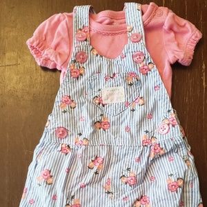 Carter's Just One You newborn set, short overalls